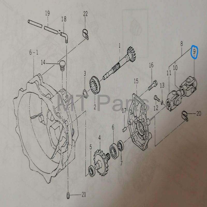 Arbre cardan Iseki TU120, TU125, TU127, TU130, TU135,... (longueur 88 mm) – Image 3