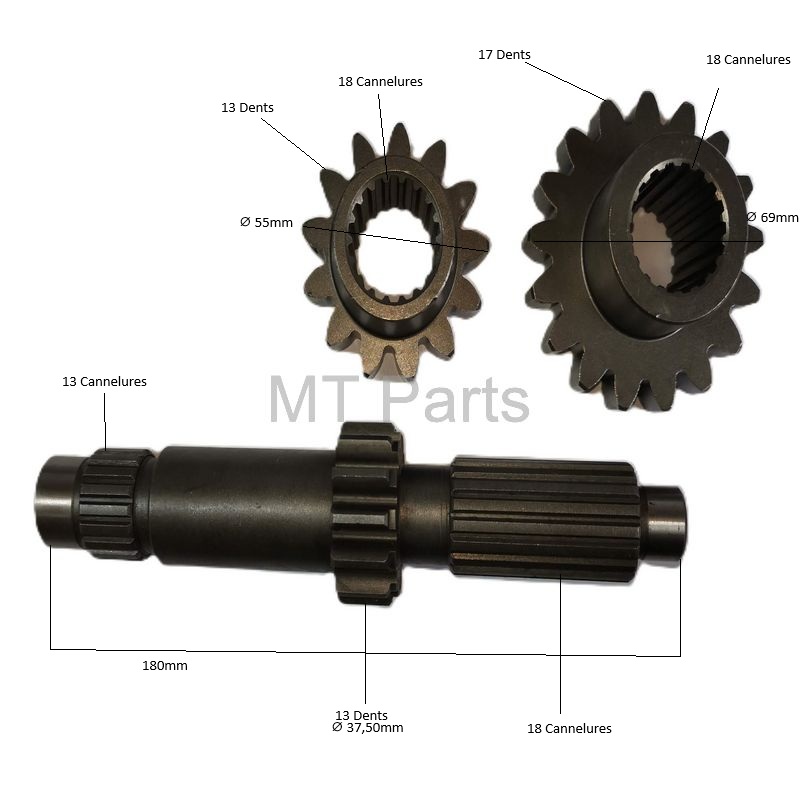 Arbre d’engrenage Kubota B1550, B1750 – Image 2