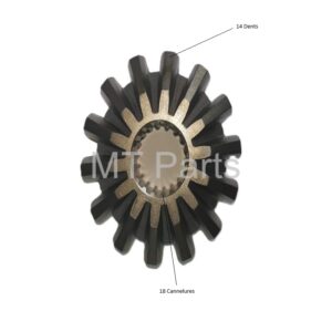 Pignon 14 dents, 18 cannelures pont avant Kubota B1-15