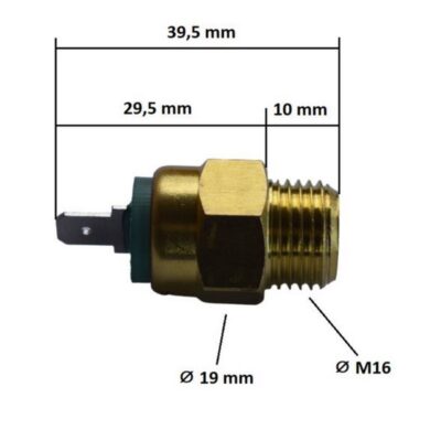 Interrupteur température d'eau Iseki TU135, TU137, Mitsubishi L2A, L2C, L2E, L3A, L3C, L3E, S3L, S4L moteur – Image 2