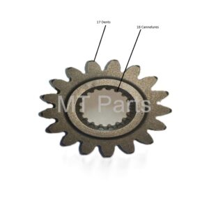 Pignon prise de force 17 dents, 18 cannelures Kubota B6001, B7001